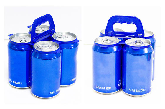 4-pack and 6-pack Plastic Handle for Beverage Beer Cans in Red Yellow Black Blue Green