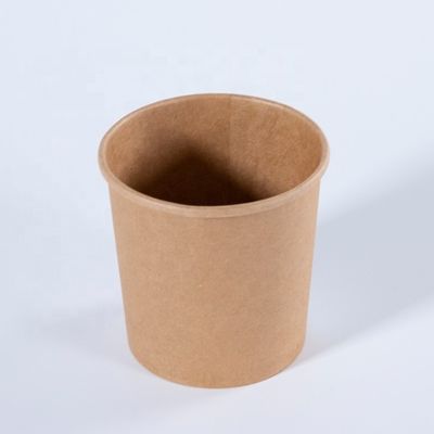 Salads Kraft Paper Soup Bowl/ Food Container With Lids Disposable Take Away Bowl