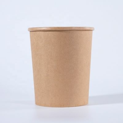 Salads Kraft Paper Soup Bowl/ Food Container With Lids Disposable Take Away Bowl