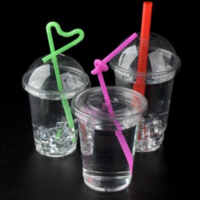 Eco-friendly Disposable PET Clear Plastic Juice Cups with Lids 20oz