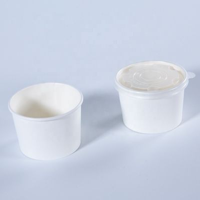 Restaurant Essential Logo Printed Soup Paper Bowl with Lid Eco-Friendly Material