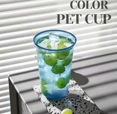 Colorful RPET 16 Oz Smoothie Container Cup for Milkshakes and Juices