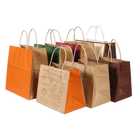 Extra Large Wide Base Brown Kraft Paper Shopping Bag for Custom Packaging Solutions