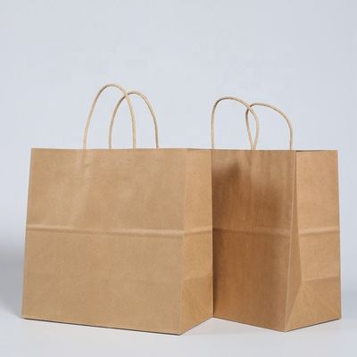 Extra Large Wide Base Brown Kraft Paper Shopping Bag for Custom Packaging Solutions