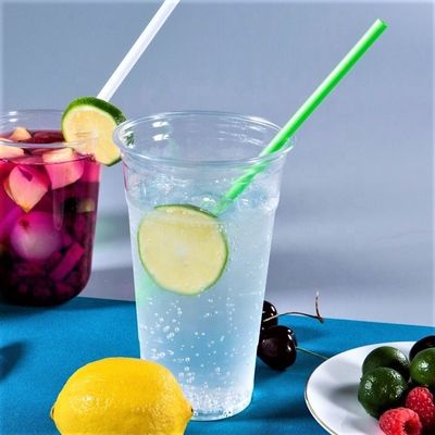 Clear Disposable Coffee Milk Tea Ice Cream Jelly Plastic PLA Cup 100% Biodegradable Cup with Lid