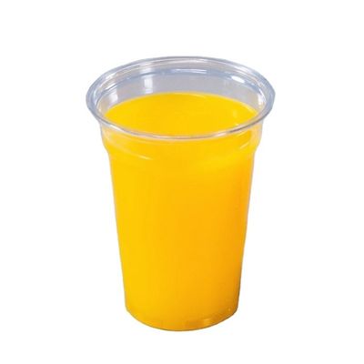 Compostable 12oz Plastic Cup for Cold Beverages and Milk Tea Biodegradable
