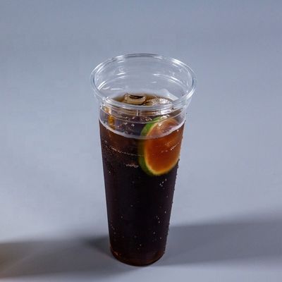 Clear PET Custom Printed Milkshake Smoothie Plastic Cup with Dome Lid 12oz 16oz 20oz