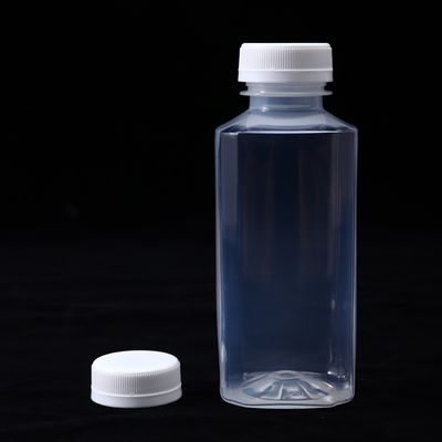 250ml 350ml 500ml PP Plastic Heat-Resistant Beverage Square Bottles with Cap OEM/ODM