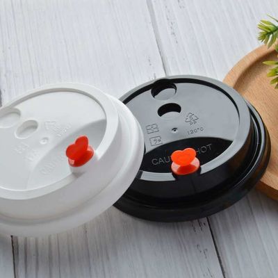 62mm/78mm/90mm/115mm Coffee Lid for White/Black PP Plastic Sipper Lids Cover of Coffee Cup