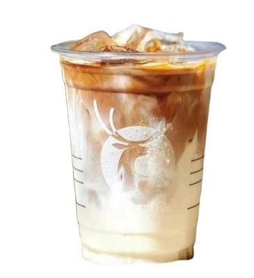 Plastic-free Boba Coffee Drinking Biodegradable PLA Cup With Lid for Smoothie Shops