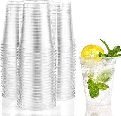 Custom 10/12/14/16/20/24 oz Cold PLA Disposable Cups with Lids Temperature Resistant