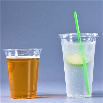 Custom 10/12/14/16/20/24 oz Cold PLA Disposable Cups with Lids Temperature Resistant