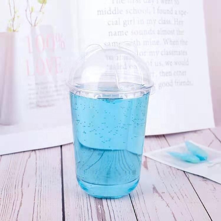 16 OZ Customized Logo Printed U Shaped PET/RPET Beverage Cup for Compostable Ice Cream