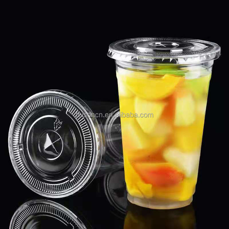 Eco-friendly PET Plastic Flat Lids Cover for Cold Drink Cup Sample Provided Freely